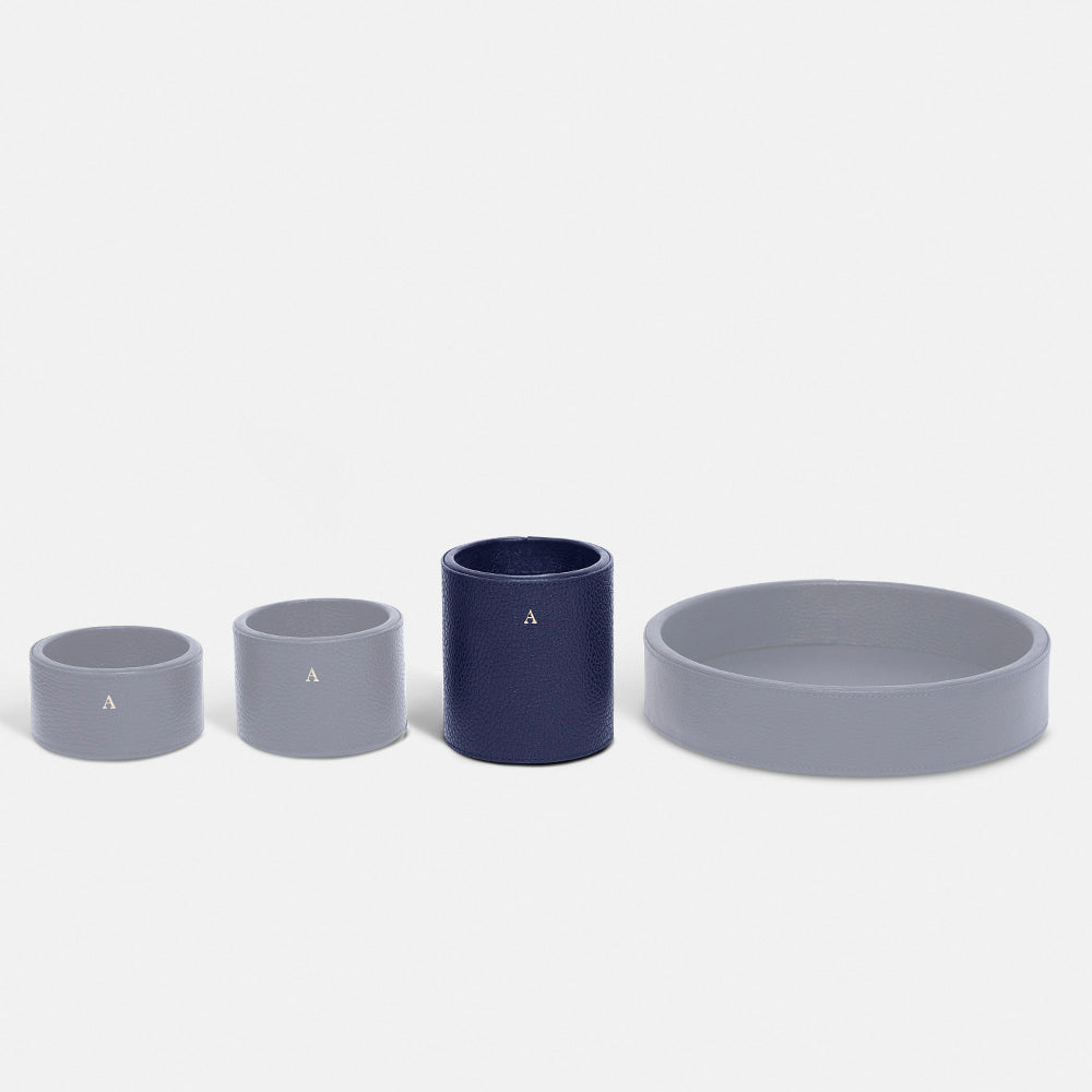 Pencil holder with divider - Navy Blue