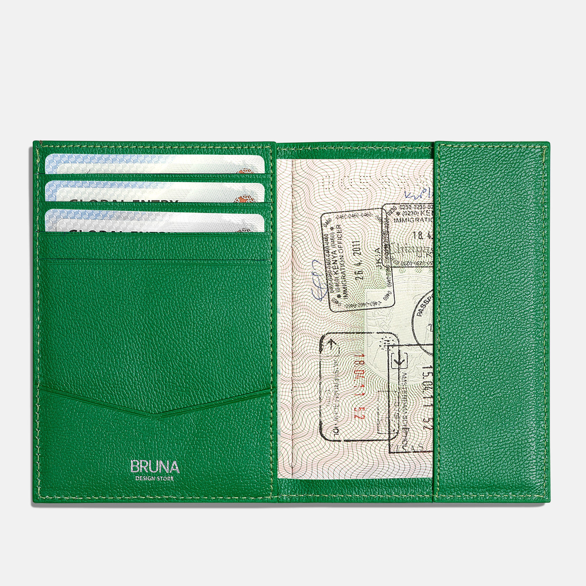 Funda Para Pasaporte Individual - Álex Siordia X BRUNA - Bali Green