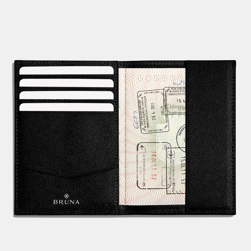 Funda Clásica para 1 Pasaporte - Silver Metallic