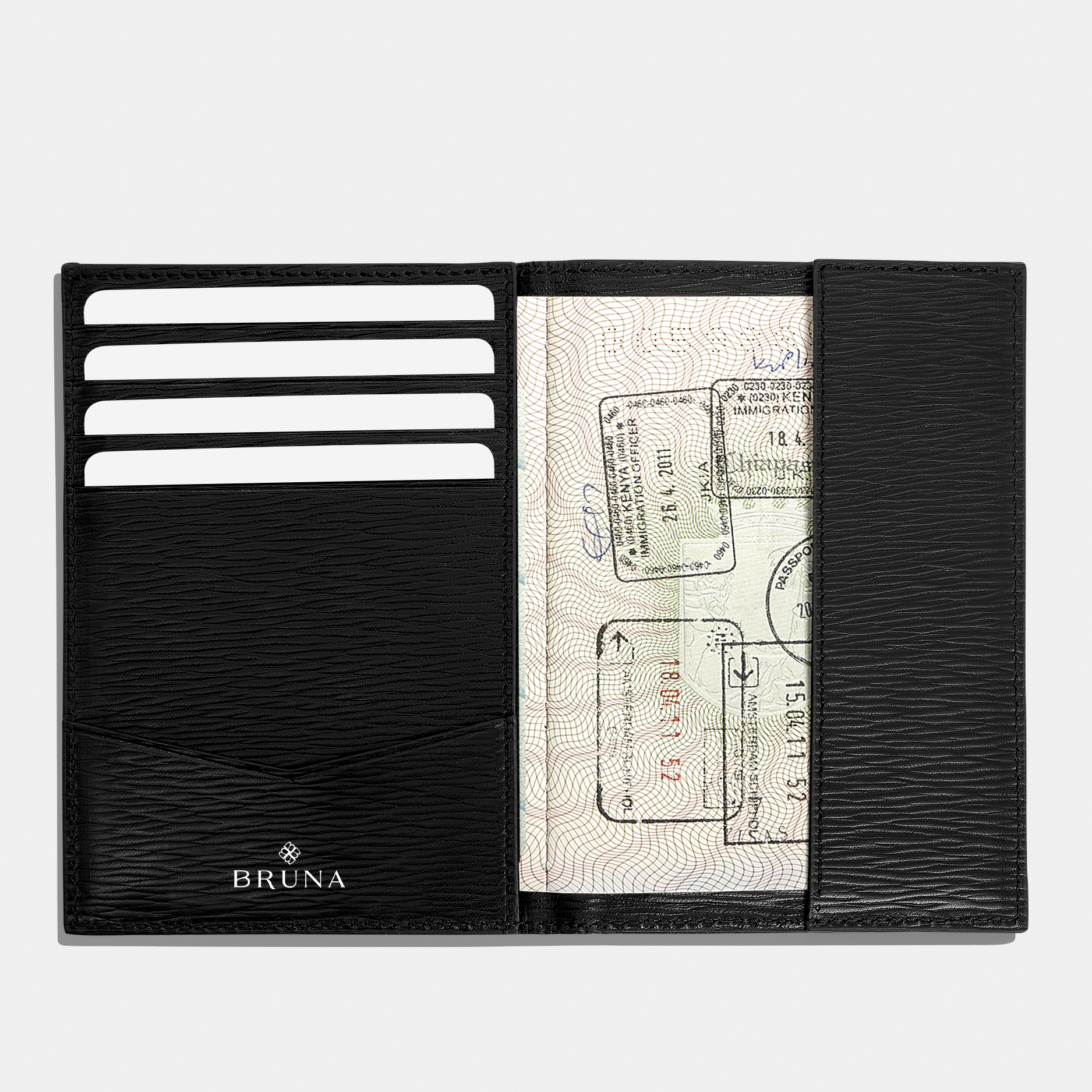 Funda Clásica para 1 Pasaporte - Black Phantom