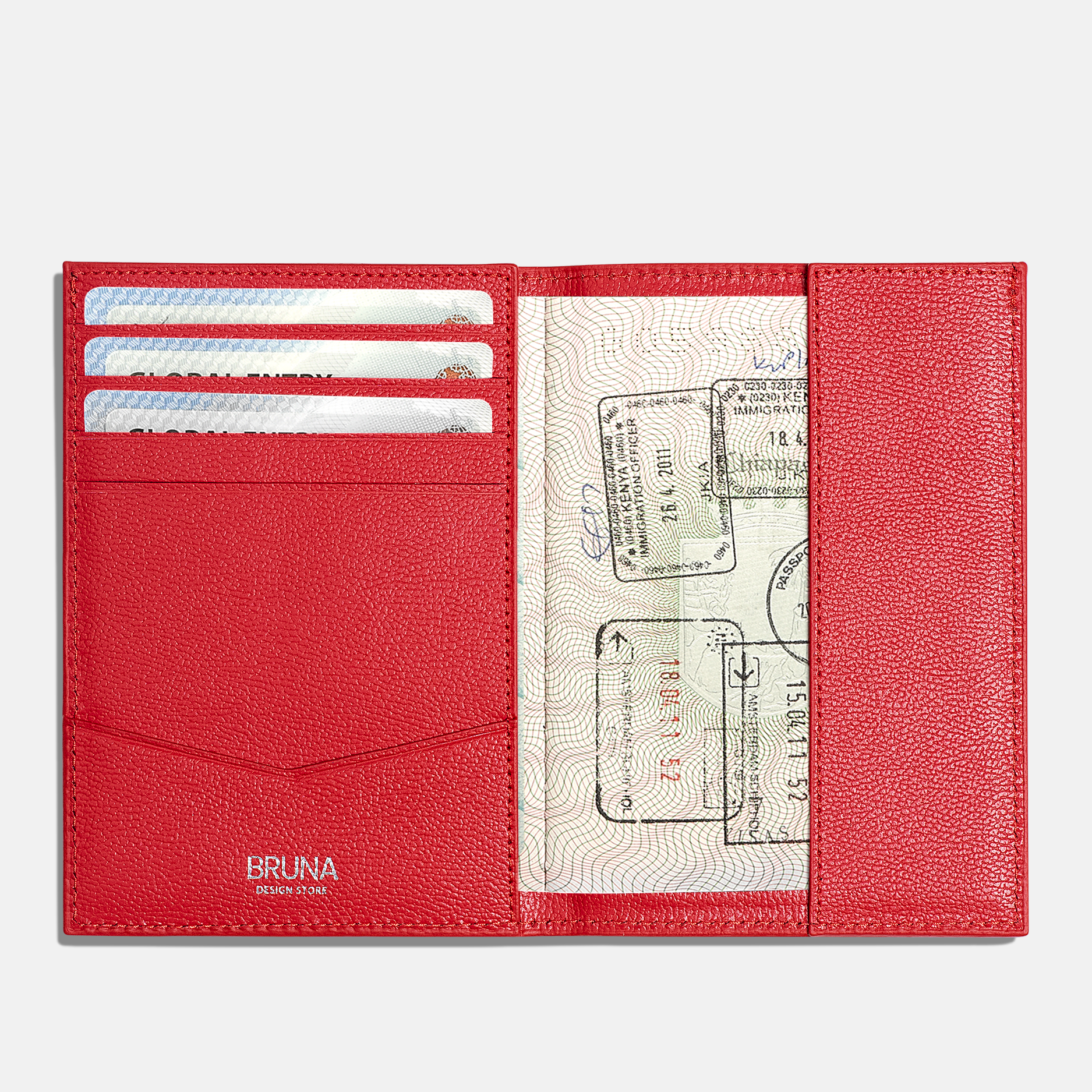 Funda Para Pasaporte Individual - Álex Siordia X BRUNA - Tokyo Red