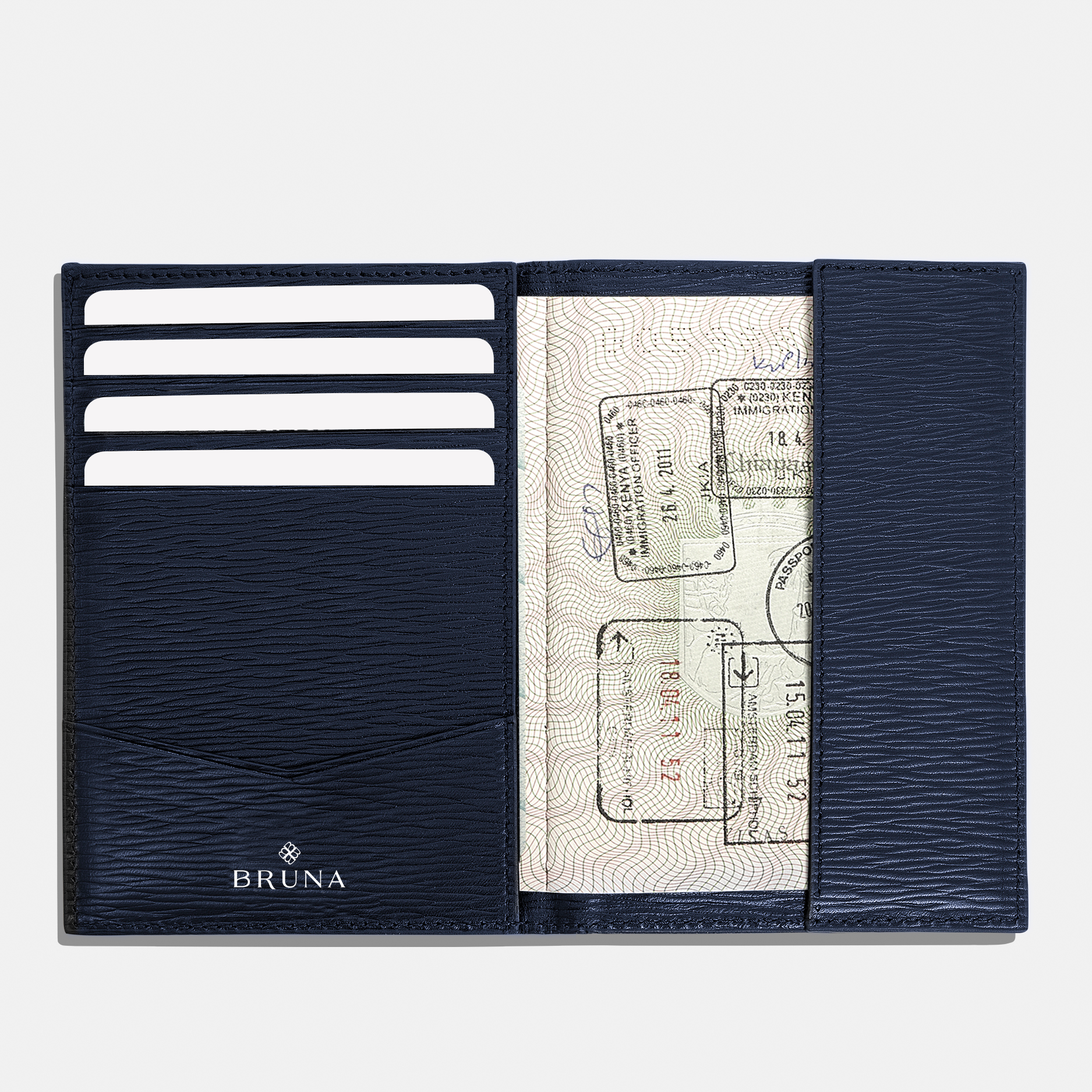 Funda Clásica para 1 Pasaporte - Navy Phantom