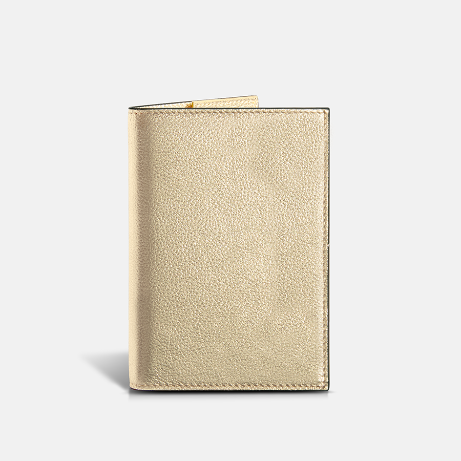 Individual Passport Cover - Gold Metallic 