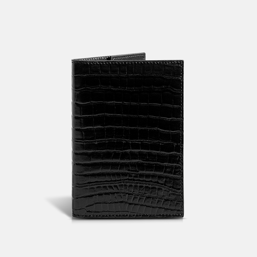 Funda Clásica para 1 Pasaporte - Midnight Black