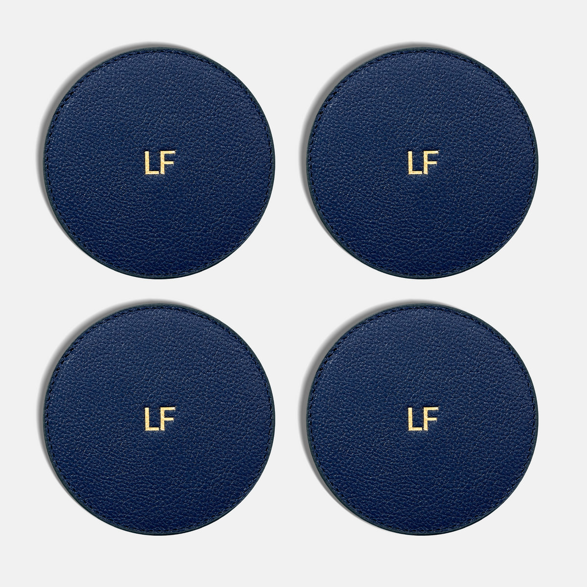 Set of 4 Coasters - Navy Blue