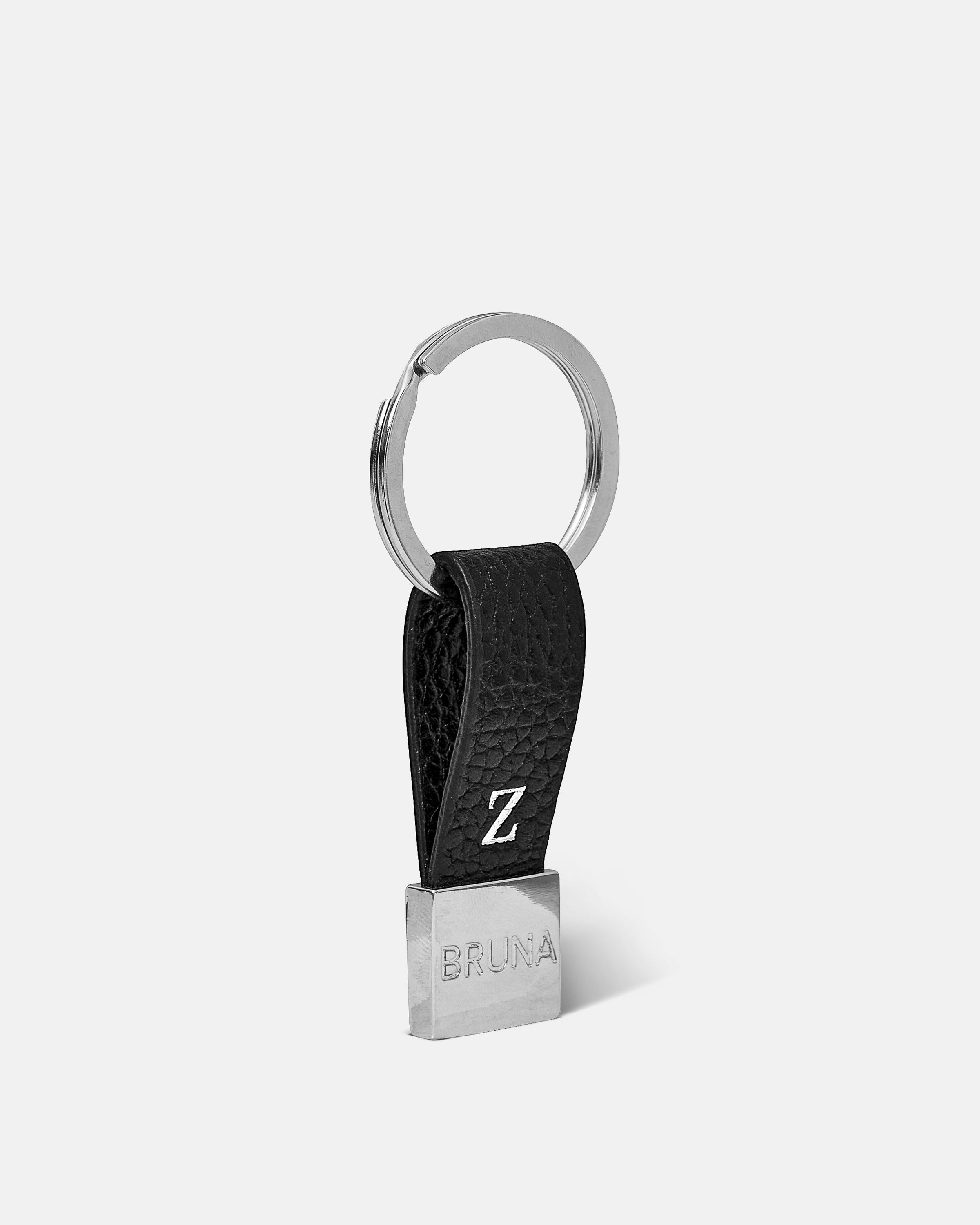 Bruna Key Ring - Black Caviar