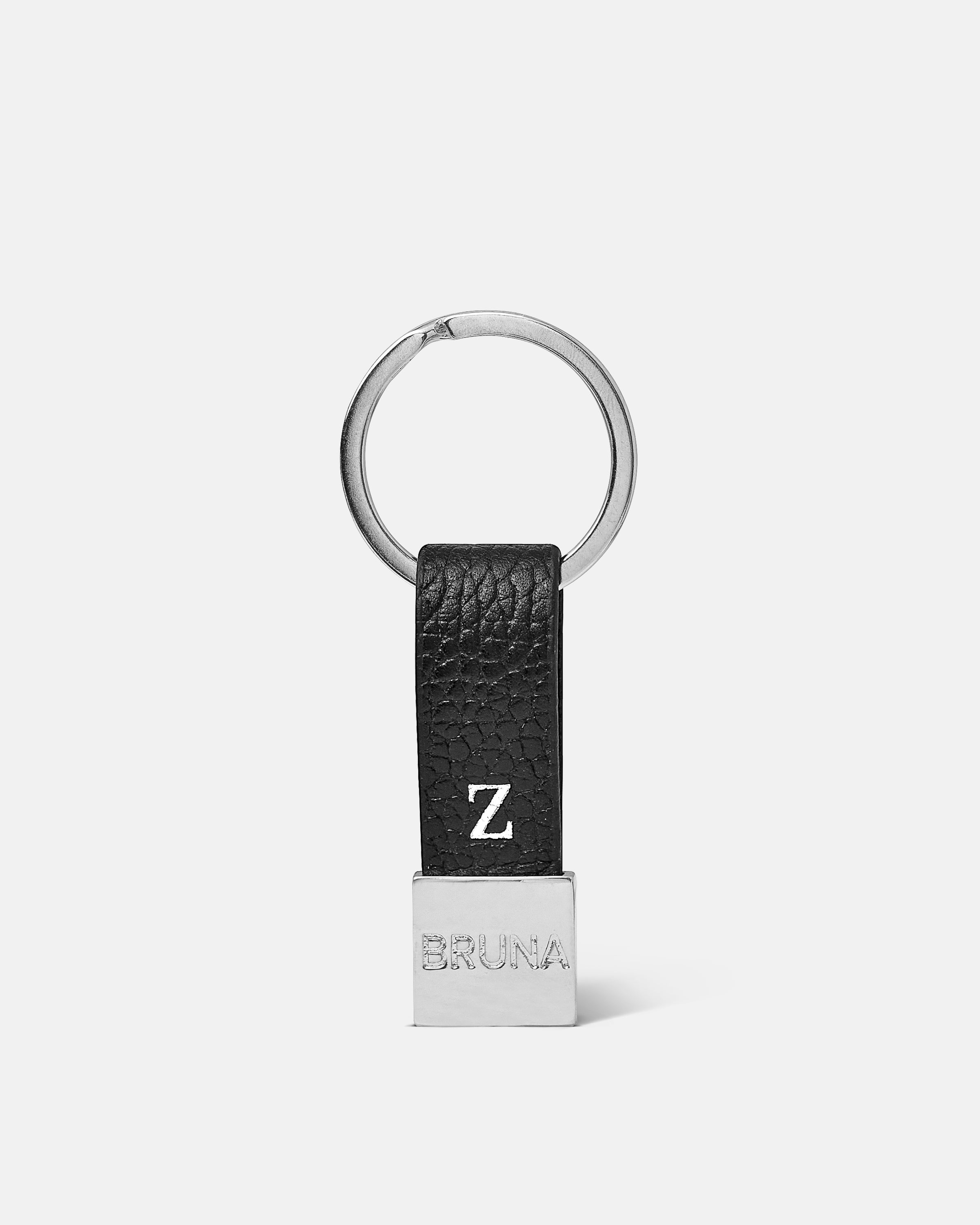 Bruna Key Ring - Black Caviar