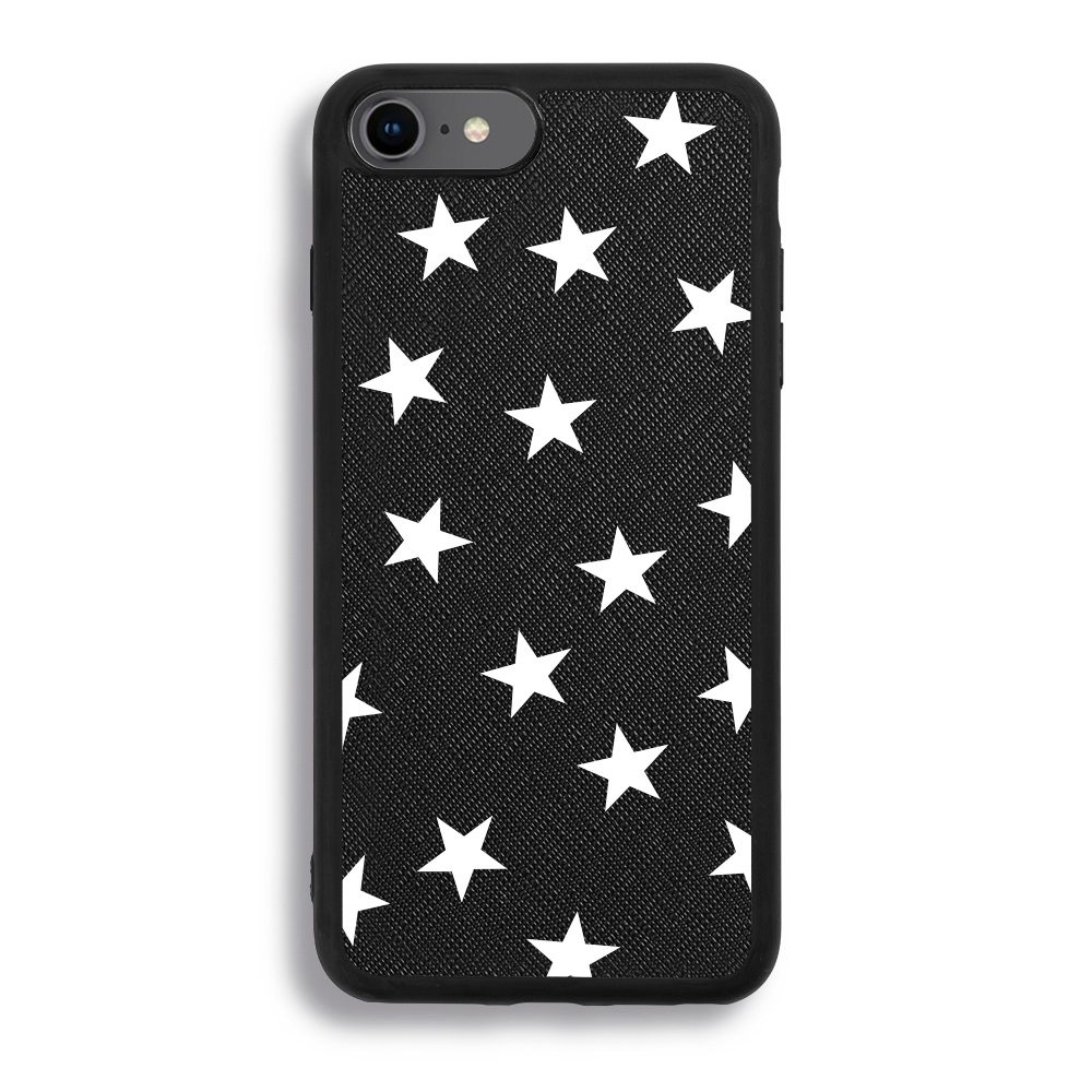 White Stars - iPhone 7/8/SE2 - Black Caviar 