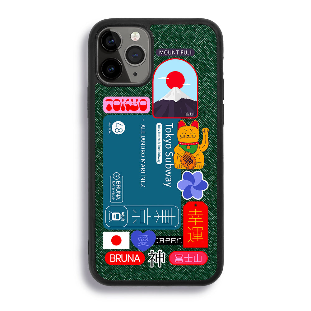 Tokyo City Stickers - iPhone 11 Pro Max - Forest Green