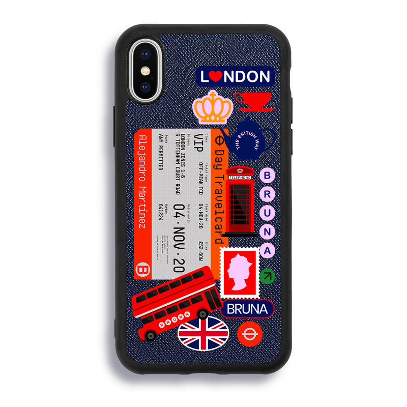 London City Stickers - iPhone X/XS - Navy Blue