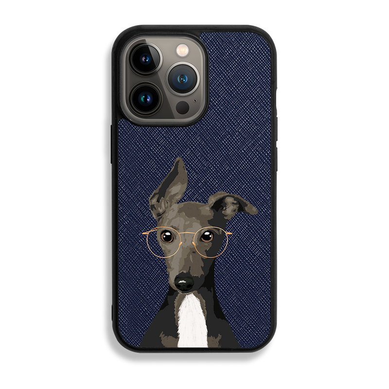 Italian Greyhound - iPhone 13 Pro - Navy Blue