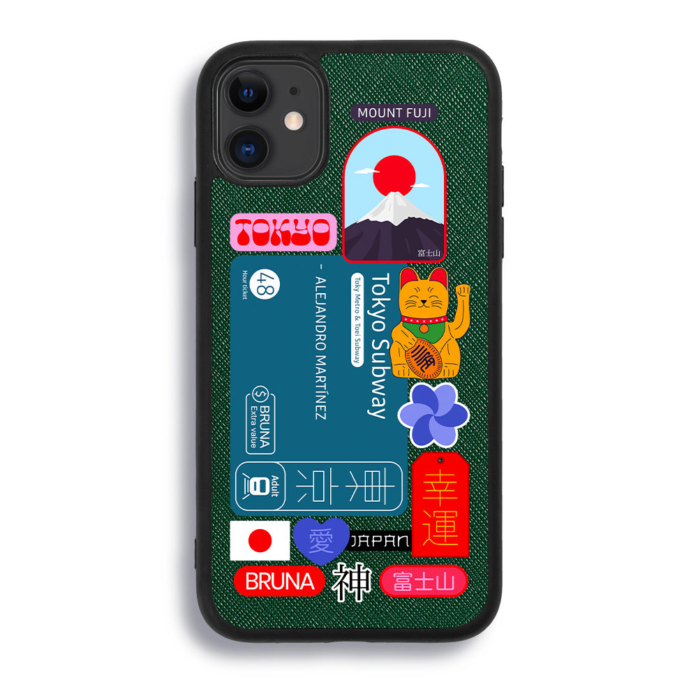 Tokyo City Stickers - iPhone 11 - Forest Green