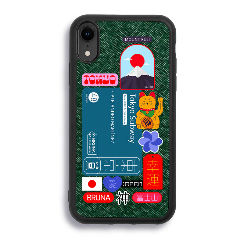 Tokyo City Stickers - iPhone XR - Forest Green