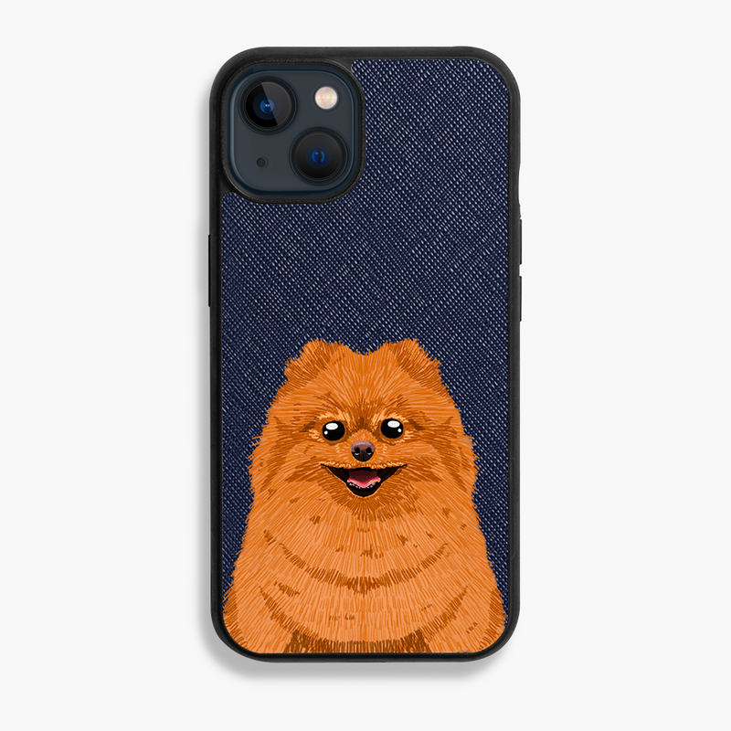 Pomeranian - iPhone 13 - Navy Blue