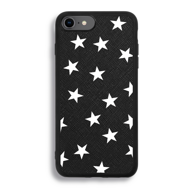 White Stars - iPhone SE 2022 - Black Caviar 