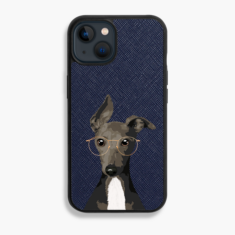 Italian Greyhound - iPhone 13 - Navy Blue