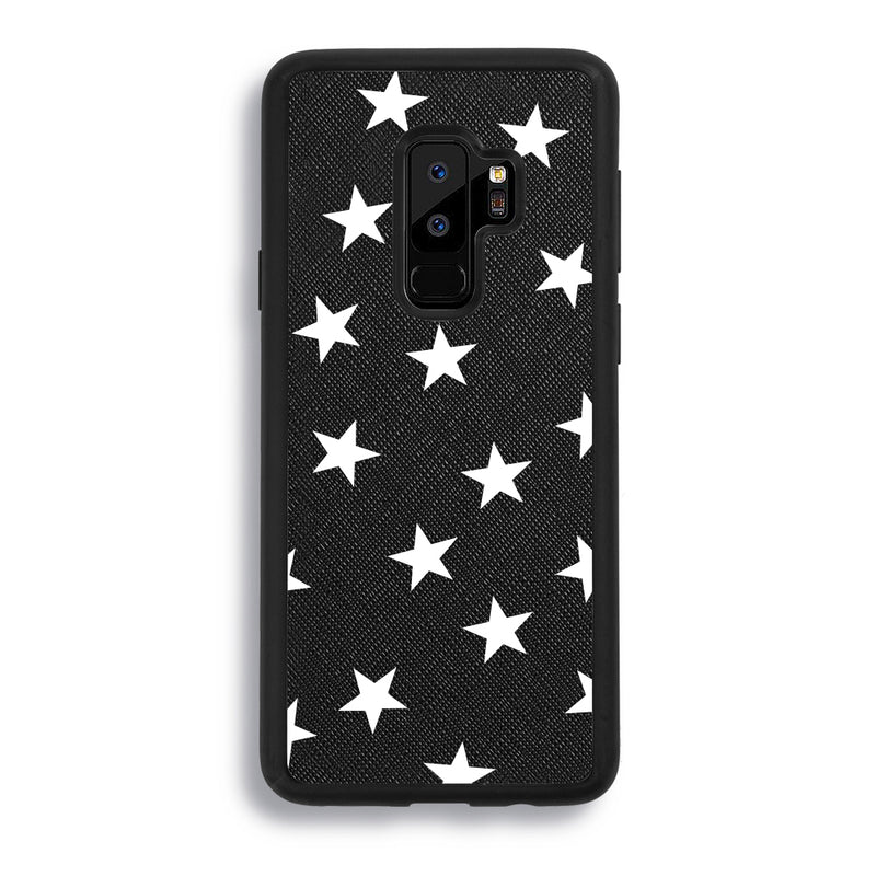 White Stars - Samsung S9 Plus - Black Caviar 