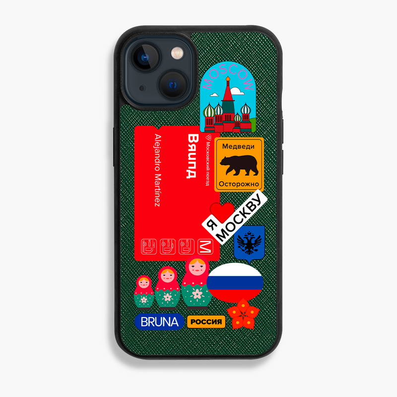 Moscow City Stickers - iPhone 13 - Forest Green