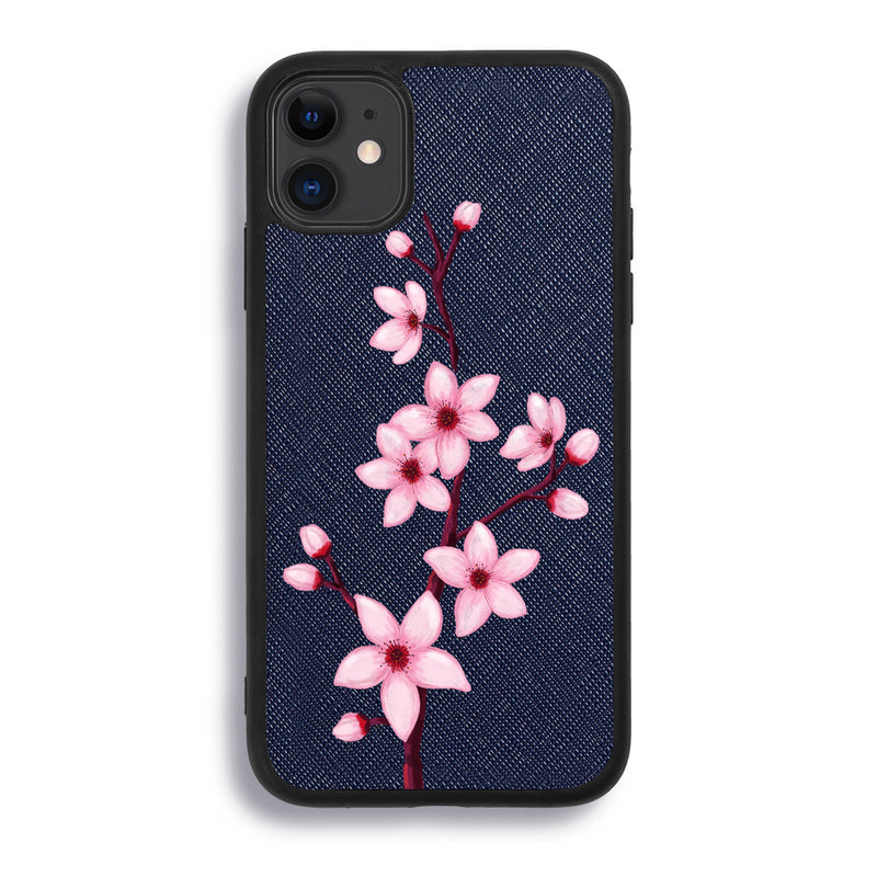 Pink Orchid - iPhone 11 - Navy Blue
