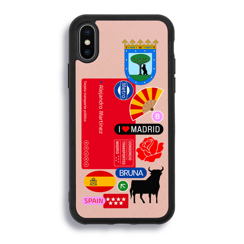 Madrid City Stickers - iPhone X/XS - Pink Molly