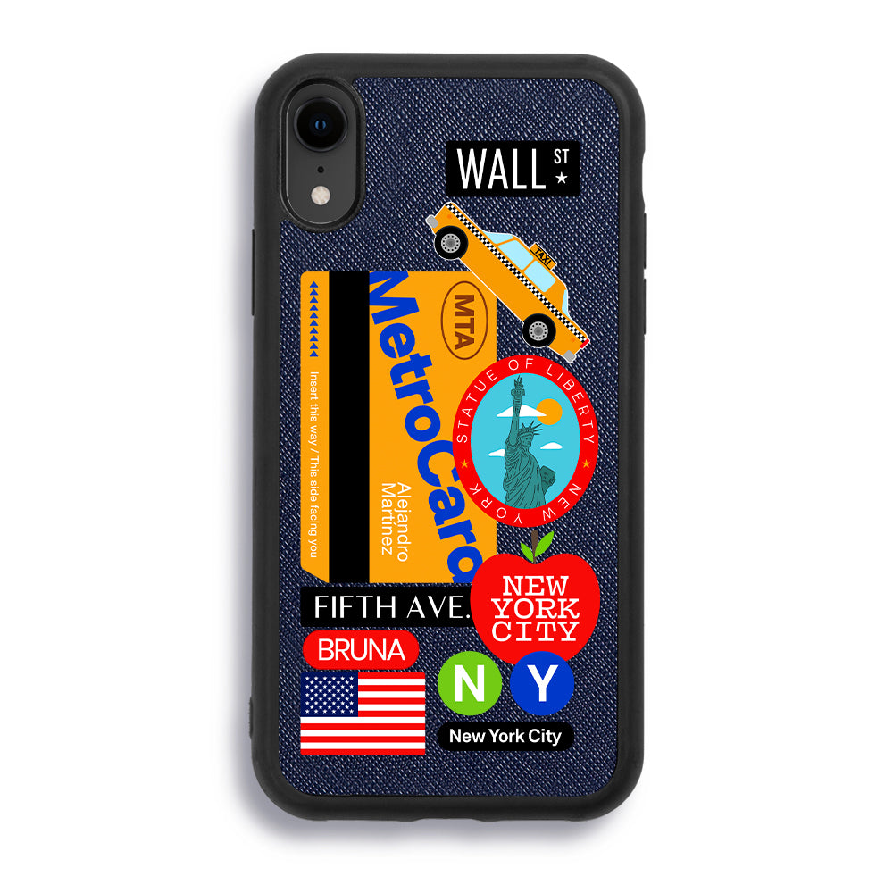 New York City Stickers - iPhone XR - Navy Blue