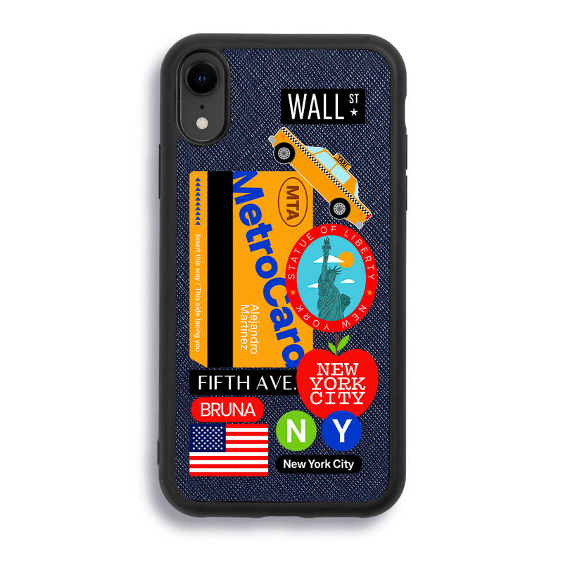 New York City Stickers - iPhone XR - Navy Blue