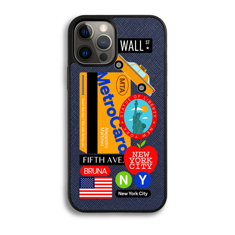 New York City Stickers - iPhone 12 Pro - Navy Blue