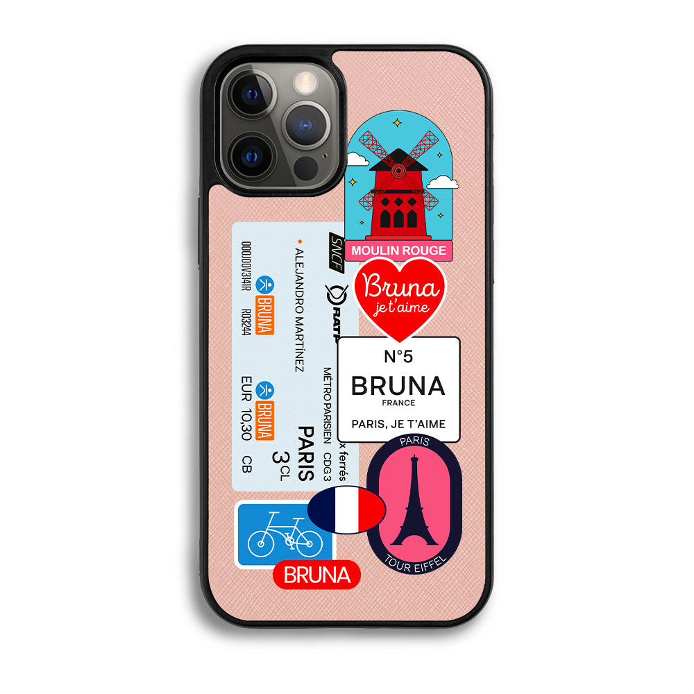 Paris City Stickers - iPhone 12 Pro - Pink Molly