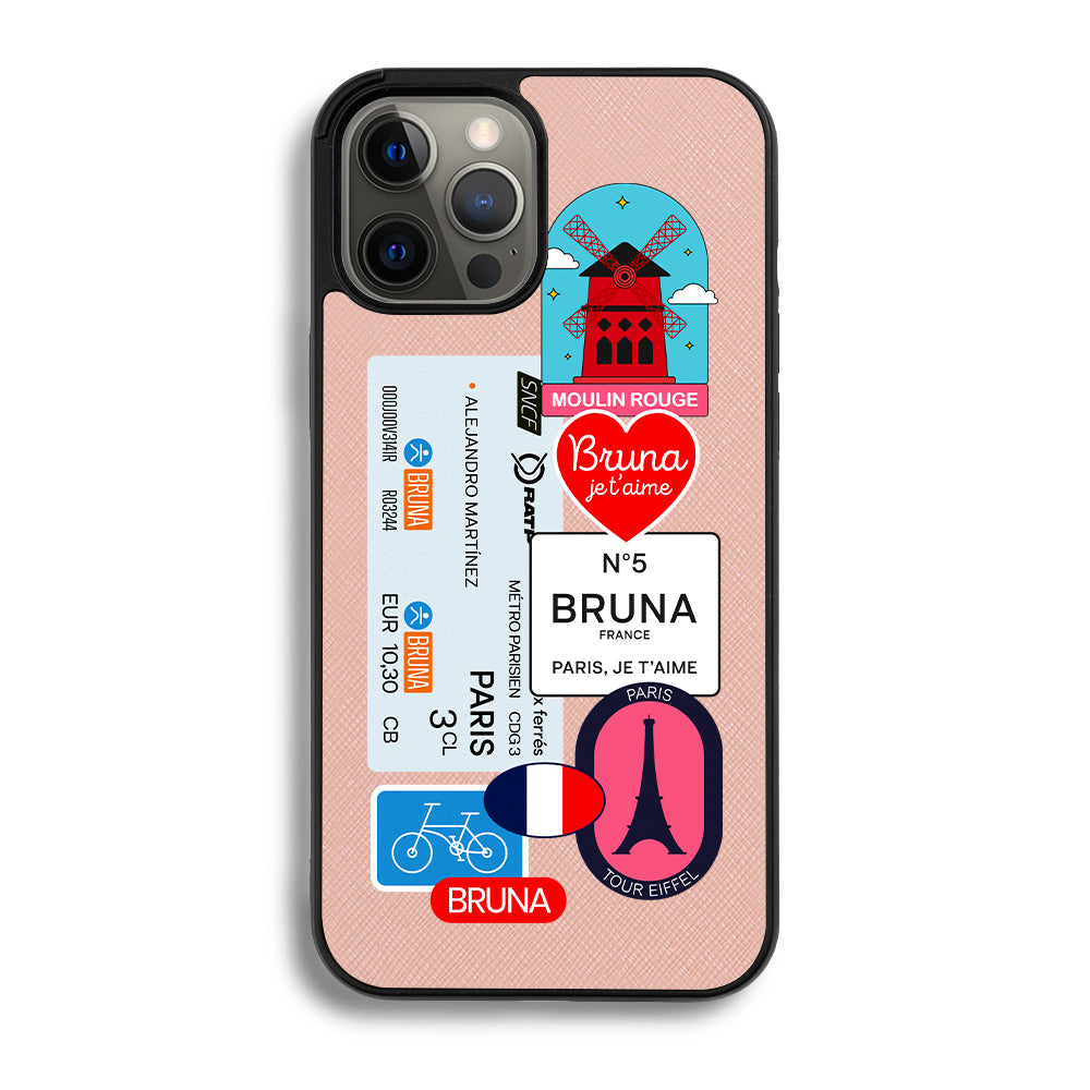 Paris City Stickers - iPhone 12 Pro Max - Pink Molly