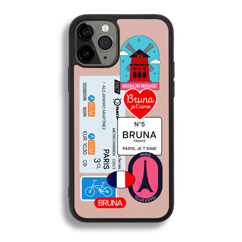 Paris City Stickers - iPhone 11 Pro Max - Pink Molly
