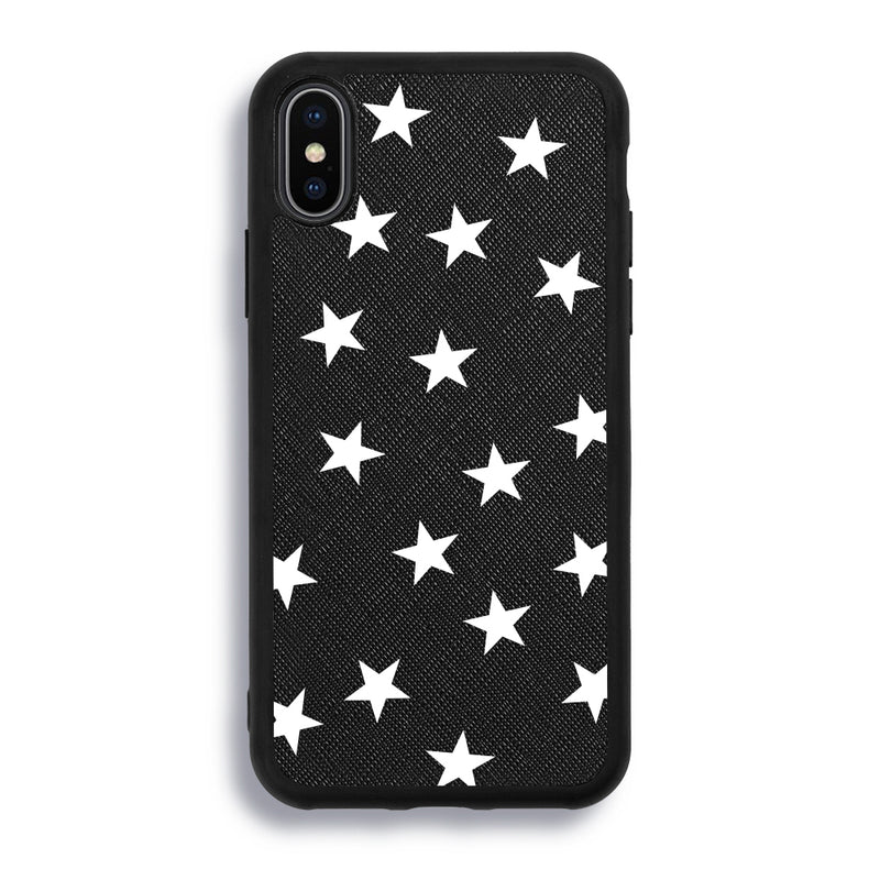 White Stars - iPhone X/XS - Black Caviar 