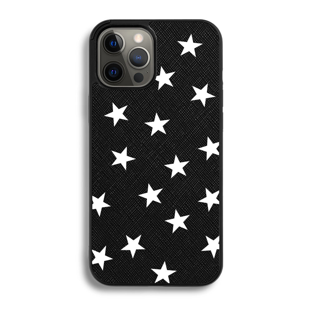 White Stars - iPhone 12 Pro - Black Caviar