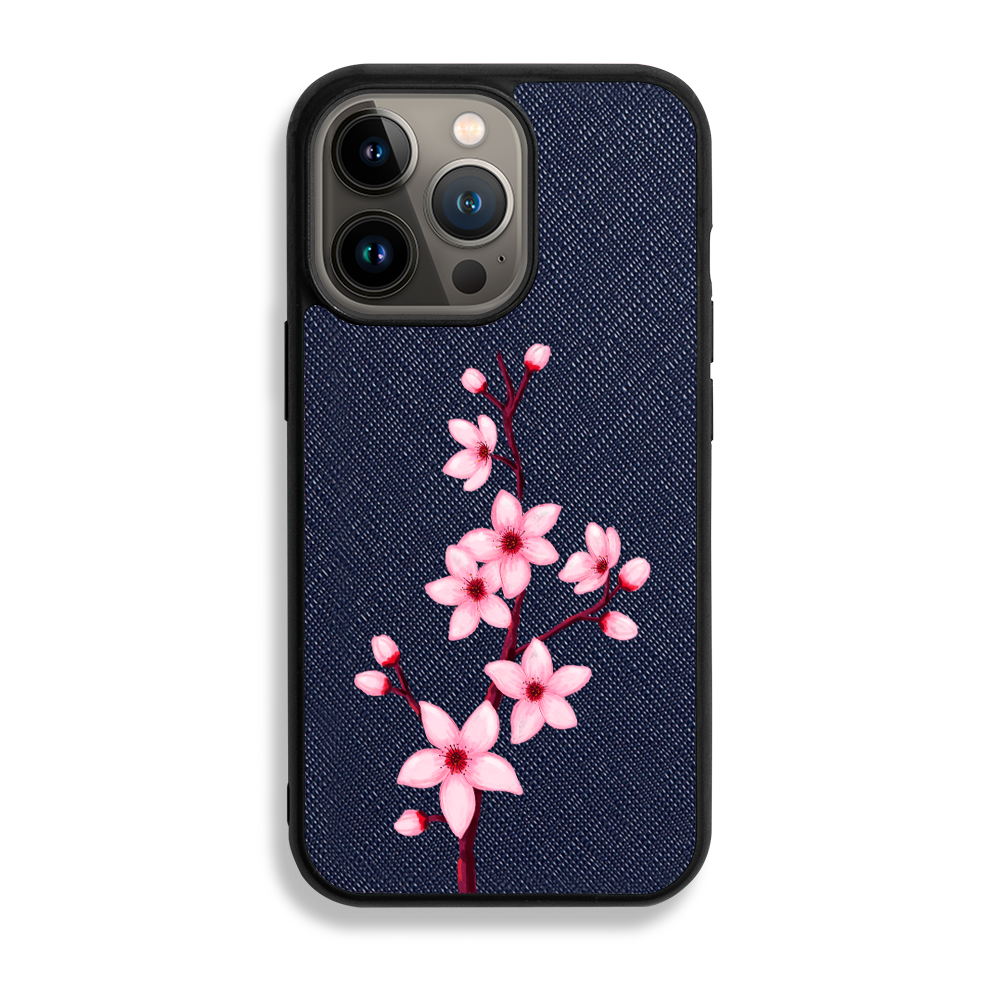 Pink Orchid - iPhone 13 Pro - Navy Blue