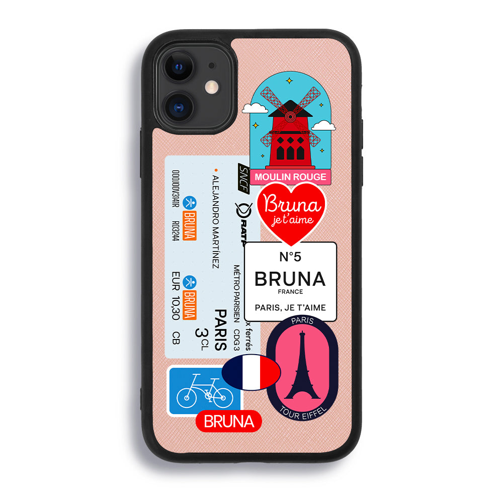 Paris City Stickers - iPhone 11 - Pink Molly