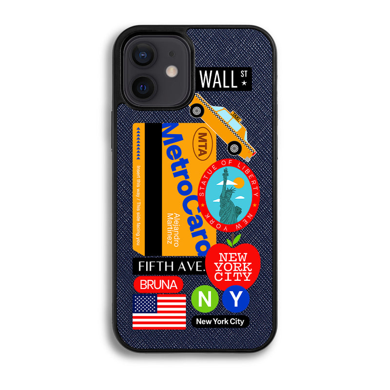 New York City Stickers - iPhone 12 - Navy Blue