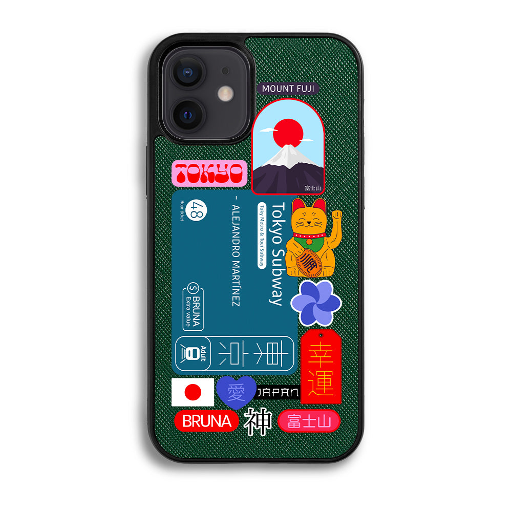 Tokyo City Stickers - iPhone 12 - Forest Green