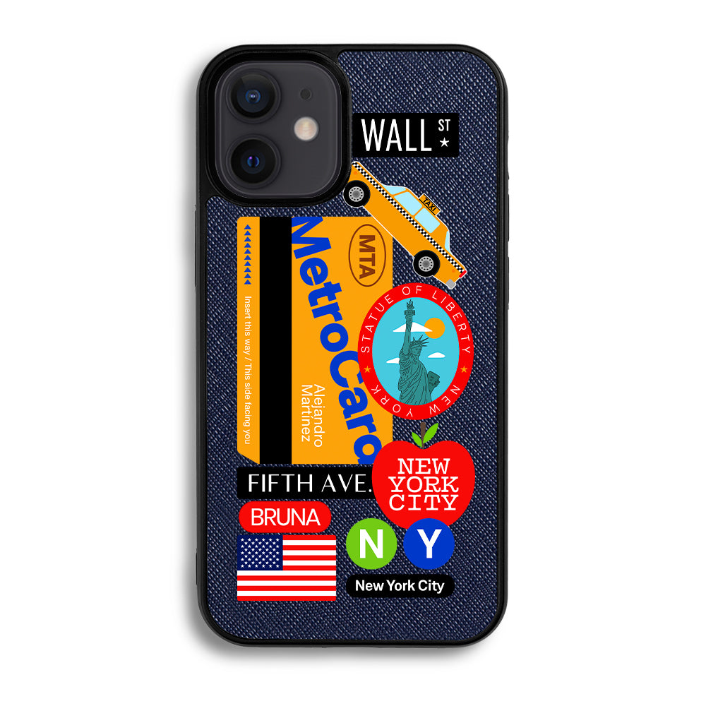 New York City Stickers - iPhone 12 Mini - Navy Blue