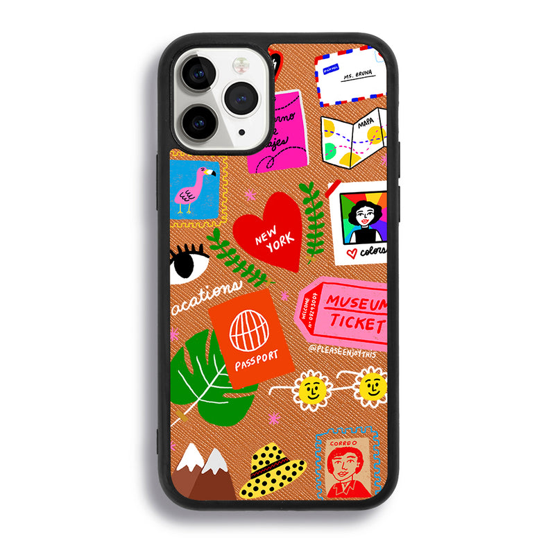 Wanna Travel? by Please Enjoy This - iPhone 11 Pro - Tobacco Brown