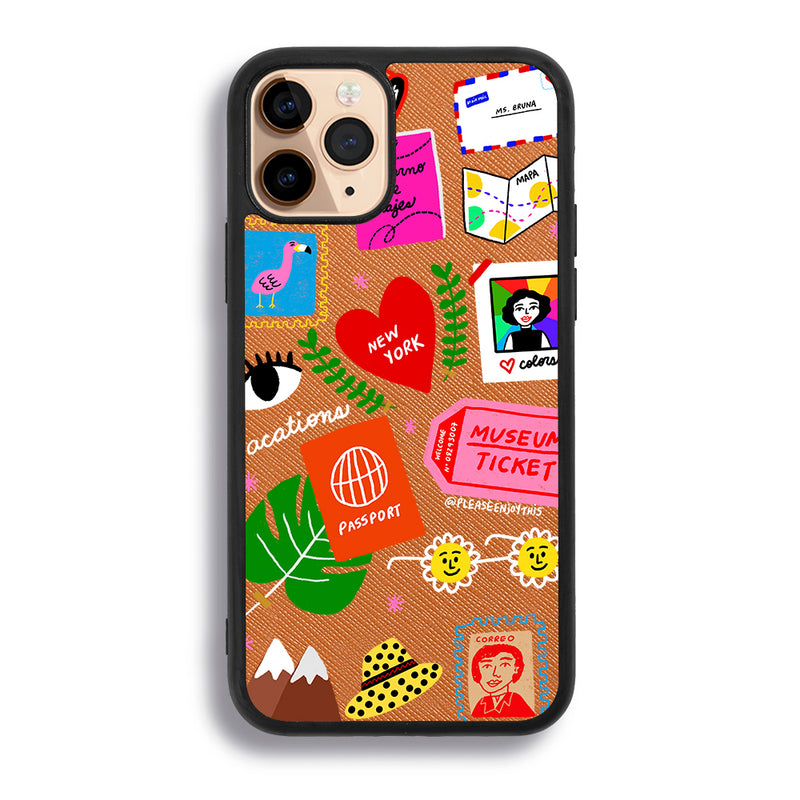 Wanna Travel? by Please Enjoy This - iPhone 11 Pro Max - Tobacco Brown