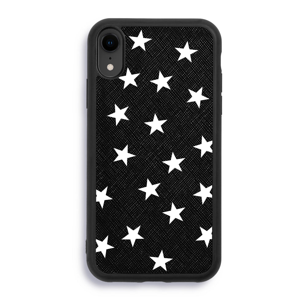 White Stars - iPhone XR - Black Caviar 