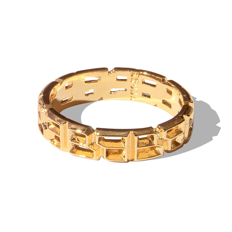 THE SIGNATURE RING - GOLD PLATED RING - 5.5 MM