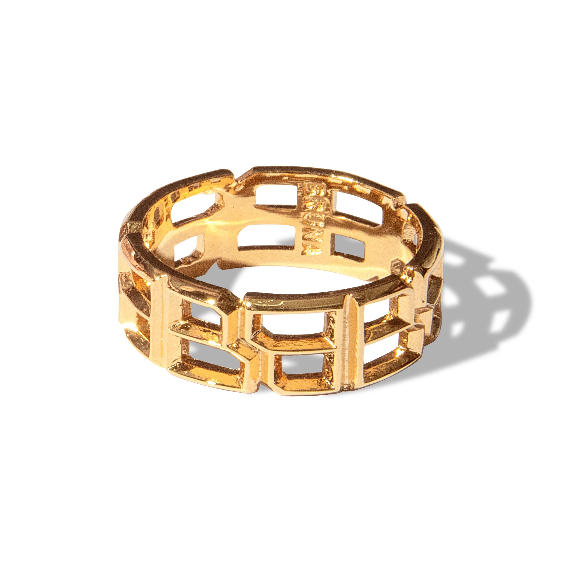 THE SIGNATURE RING - GOLD PLATED RING - 8 MM