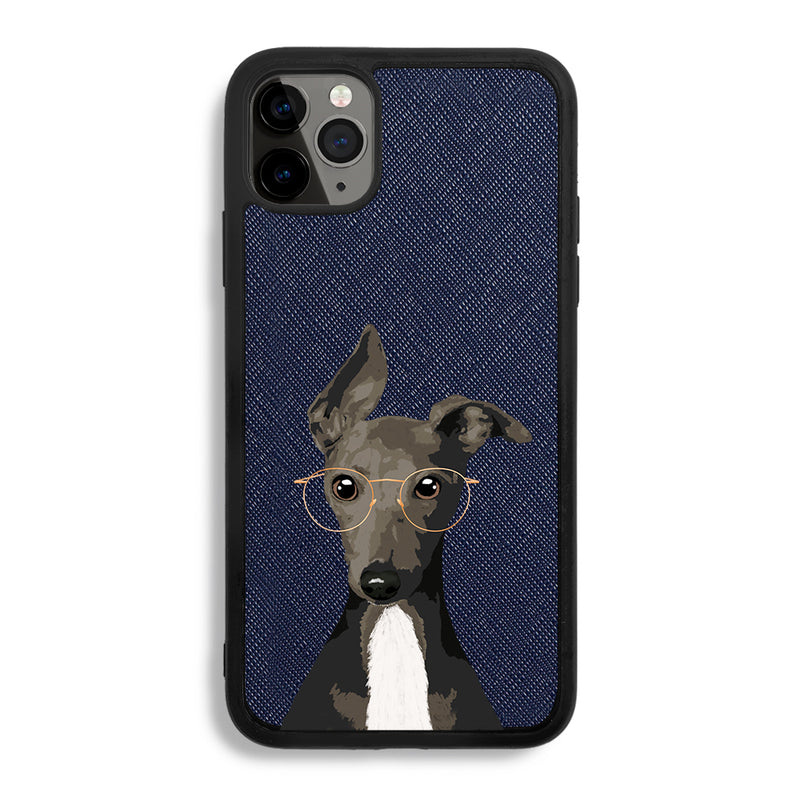Italian Greyhound - iPhone 11 Pro Max - Navy Blue