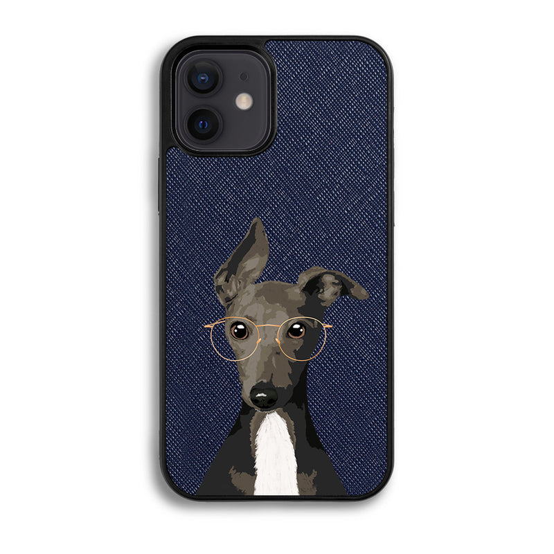 Italian Greyhound - iPhone 12 - Navy Blue