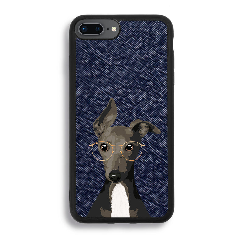 Italian Greyhound - iPhone 7/8 Plus - Navy Blue