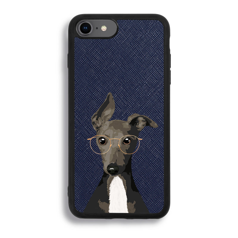 Italian Greyhound - iPhone 7/8/SE- Navy Blue