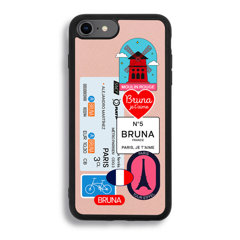 Paris City Stickers - iPhone 7/8/SE2 - Pink Molly