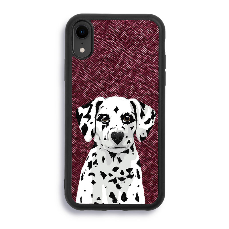 Dalmatian - iPhone XR - Burgundy
