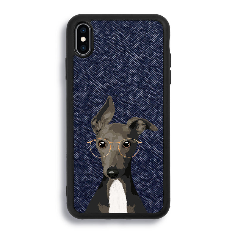 Italian Greyhound - iPhone XS Max - Navy Blue
