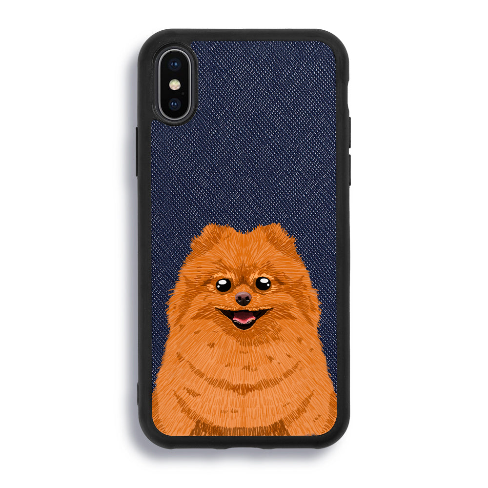Pomeranian - iPhone X/XS - Navy Blue
